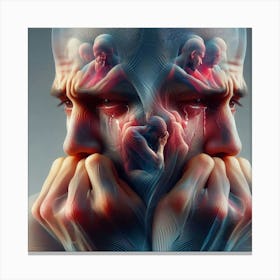 Man With A Broken Heart Canvas Print