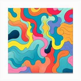 Abstract Wavy Pattern Canvas Print