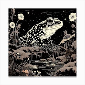 Frog In The Night Canvas Print