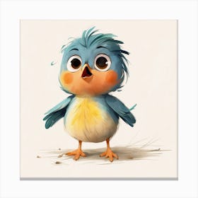 Little Blue Bird Canvas Print