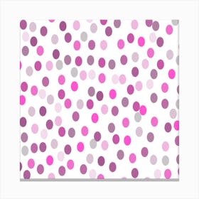 Pink Polka Dots 2 Canvas Print