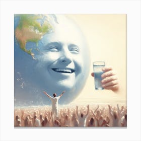 The World Laughing At Us Canvas Print