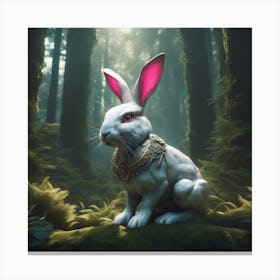 Rabbit In The Forest 30 Canvas Print