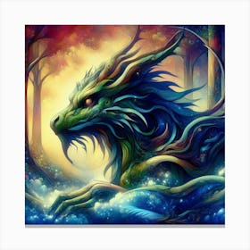 Dragon In The Forest Canvas Print