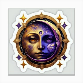 Moon Face Canvas Print