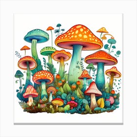 Mushroom Garden 8 Canvas Print