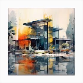 Abstract Of A House Canvas Print