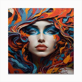 Face Of Colour Canvas Print