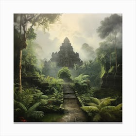 Temple In The Jungle 2 Canvas Print