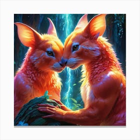 Love Glowing Love Element Animal 23 Canvas Print
