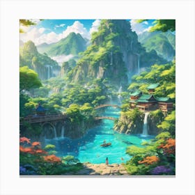 Asian Landscape Canvas Print