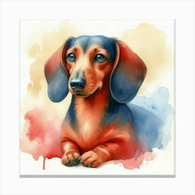 Watercolor Dachshund 2 Canvas Print