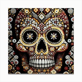 Day Of The Dead Skull 12 Canvas Print