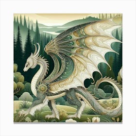 Dragon In The Forest Canvas Print