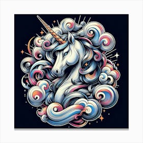 Unicorn In The Clouds 1 Canvas Print