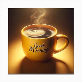 Good Morning coffee mug 1 Canvas Print