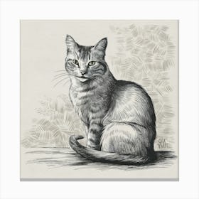 Sitting Cat , Julie De Graag 1 Canvas Print