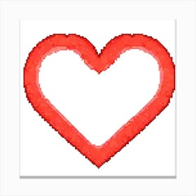 Heart Pixel Art 3 Canvas Print