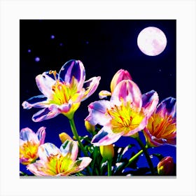 Default Heavenly Blossoms Illuminated By The Moon Captured In 0 Canvas Print