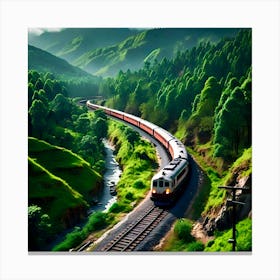 Train In The Mountains Canvas Print