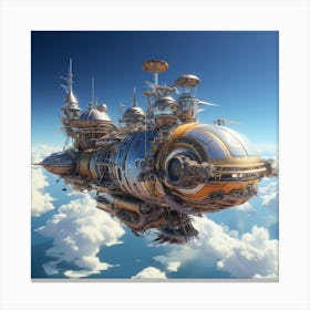 Futuristic Spaceship 17 Canvas Print