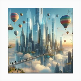 A Furistic City In The Sky Canvas Print