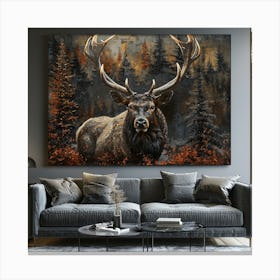 Elk Painting Canvas Print