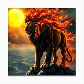 Lion On The Mountain 1 Canvas Print