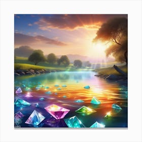 Rainbow Diamonds Canvas Print