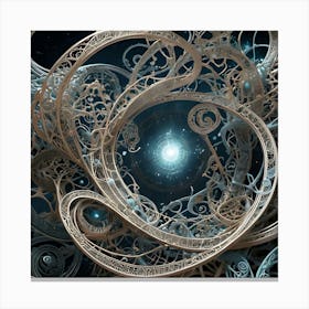 Genius, Madness, Time And Space 35 Canvas Print