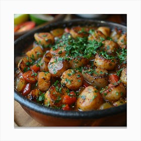 Scallops In A Pot Canvas Print