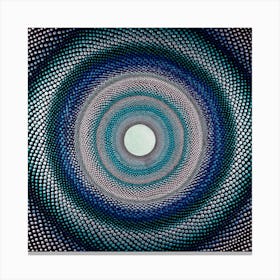 Turquoise Tunnel Square Canvas Print