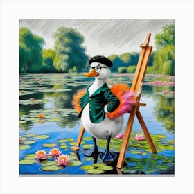 Duck Artist 1 Canvas Print