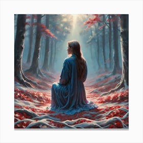 Woman In The Woods 18 Canvas Print