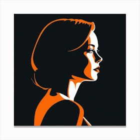 Silhouette Of A Woman modern art 1 Canvas Print