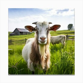 Goat In The Grass 2 Canvas Print