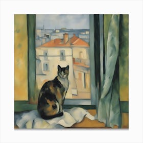 Cat In The Window 3 Canvas Print