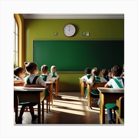 Children In Classroom 1 Canvas Print