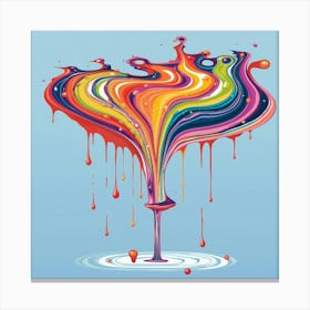 Drips Of Color Canvas Print