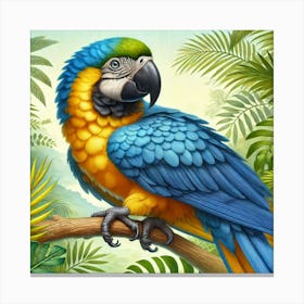 Parrot In The Jungle 2 Canvas Print