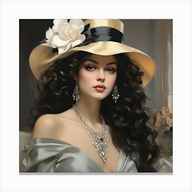 Lady In A Hat Canvas Print