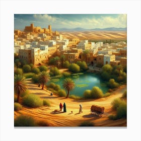 Tunisian Oasis village 1 Canvas Print