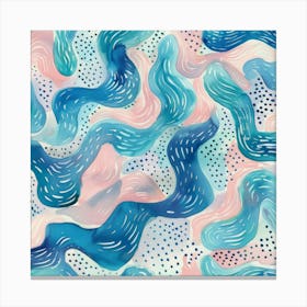 Watercolor Wavy Pattern 2 Canvas Print