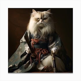 Samurai Cat 3 Canvas Print