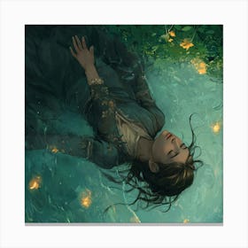 Girl In The Water 1 Canvas Print