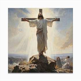 A Depiction Of A Sunday Morning Where The Essence Of The Resurrection After Jesus Christs Crucifixi (2) Canvas Print