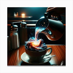 Cosmic caffeine Canvas Print