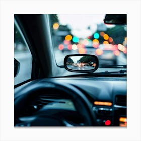 Vehicle View Transportation Drive Car Auto Mirror Vision Driver Street Landscape Traffic (5) Canvas Print