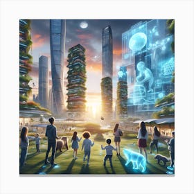 Futuristic Cityscape 7 Canvas Print