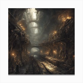 Tunnels Of Madness Canvas Print